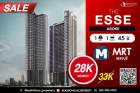 ให้เช่า คอนโด The Esse Asoke 45 ตรม. 1ห้องนอน ชั้นสูง หรูหราLuxury ทำเลดี ส่วนกลางอลังการ ได้ทิศเหนือ 28000บาทต่อเดือนเท่านั้น พร้อมเข้าอยู่