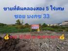 ขายที่ดินคลองสอง 5 ไร่เศษ ติดถนนคอนกรีตสาธารณะ มีไฟฟ้า+ประปา ซอย บงกช 33 อ.คลองหลวง Tel : 095-879-4465