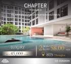 ให้เช่า2 BED 2 BATH CHAPTER THONGLOR 25 ไม่เคยมีผู้เช่ามาก่อน ห้องราคาดีมาก ลดสุดพิเศษ