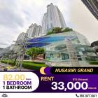 คอนโด Nusasiri Grand Sukhumvit 42 ห้องตกแต่งสวย ห้องใหญ่มาก ราคาเข้าถึงได้เช่าราคา 33,000 บาท