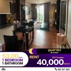 ว่างให้เช่าราคาดีCondo Quattro By Sansiri ห้องใหญ่ ขนาด 53 ตร.ม. ตกแต่งมาแล้ว