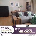 Condo HQ Thonglor✨ 2 ห้องนอน 2 ห้องน้ำ เฟอร์นิเจอร์ครบ เช่าราคา 45,000 บาท